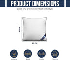 Utopia Bedding Throw Pillow Inserts (Pack of 2, White), 16 x 16 Inches Decorative Indoor Pillows for Sofa, Bed, Couch, Cushion Sham Stuffer