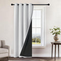 Yakamok Greyish White Blackout Curtains 84 Inches Long 52" Wide, 1 Panel