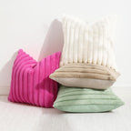 decorUhome Fall Faux Fur Throw Pillow Covers 12x20 Set of 2 Sage Green