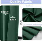 Simplebrand Ava Blackout Curtains for Patio 108 Inches Long 2 Panels Set, Solid Thermal Insulated Room Darkening Rod Pocket Window Treatment Curtains Blackout Drapes, W50 x L108 Inch, Ever Green