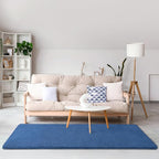 Amearea Modern Soft Hallway Runner Rug, 2x6 Feet Washable Runner Rugs for Hallway, Blue Fluffy Rug Bedroom Bedside Rugs, Non Slip Memory Foam Rug Carpet for Entrance Kitchen Living Room Decor