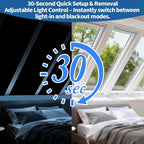 BKSAI 100% Blackout Window Cover, Portable Magnetic Black Out Curtains for Window, Black Out Shades No Drill Cuttable Blackout Blinds for Bedroom, RV, Nursery, Media Room, 39x57 inch, 2Pack