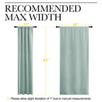 NICETOWN Curtains for Living Room 2 Panels, Rod Pocket Thermal Drapes for Bedroom, Room Darkning Fresh Shading Blinds Modern Home Decoration for Girls, W42 x L63 in per Panel, Seafoam Green