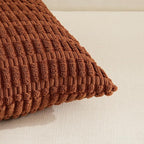 Fancy Homi 4 Packs Rust Long Lumbar Decorative Throw Pillow Covers 14x24 Inch for Living Room Couch Bed, Boho Home Decor, Soft Striped Corduroy Rectangle Accent Terracotta Cushion Case 35x60 cm
