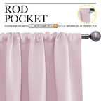 NICETOWN Bedroom Curtains, Room Darkening Draperies Window Curtain Panels, Thermal Insulated Room Darkening Curtains (Lavender Pink, 2 Panels, W34 x L63)
