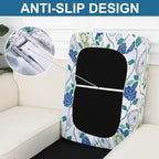 Smiry Printed Couch Cushion Covers, Stretch Soft Couch Covers for Sofa, Washable Non-Slip Sofa Slipcover Furniture Protector for Indoor and Outdoor (1 Pack, Light Green)