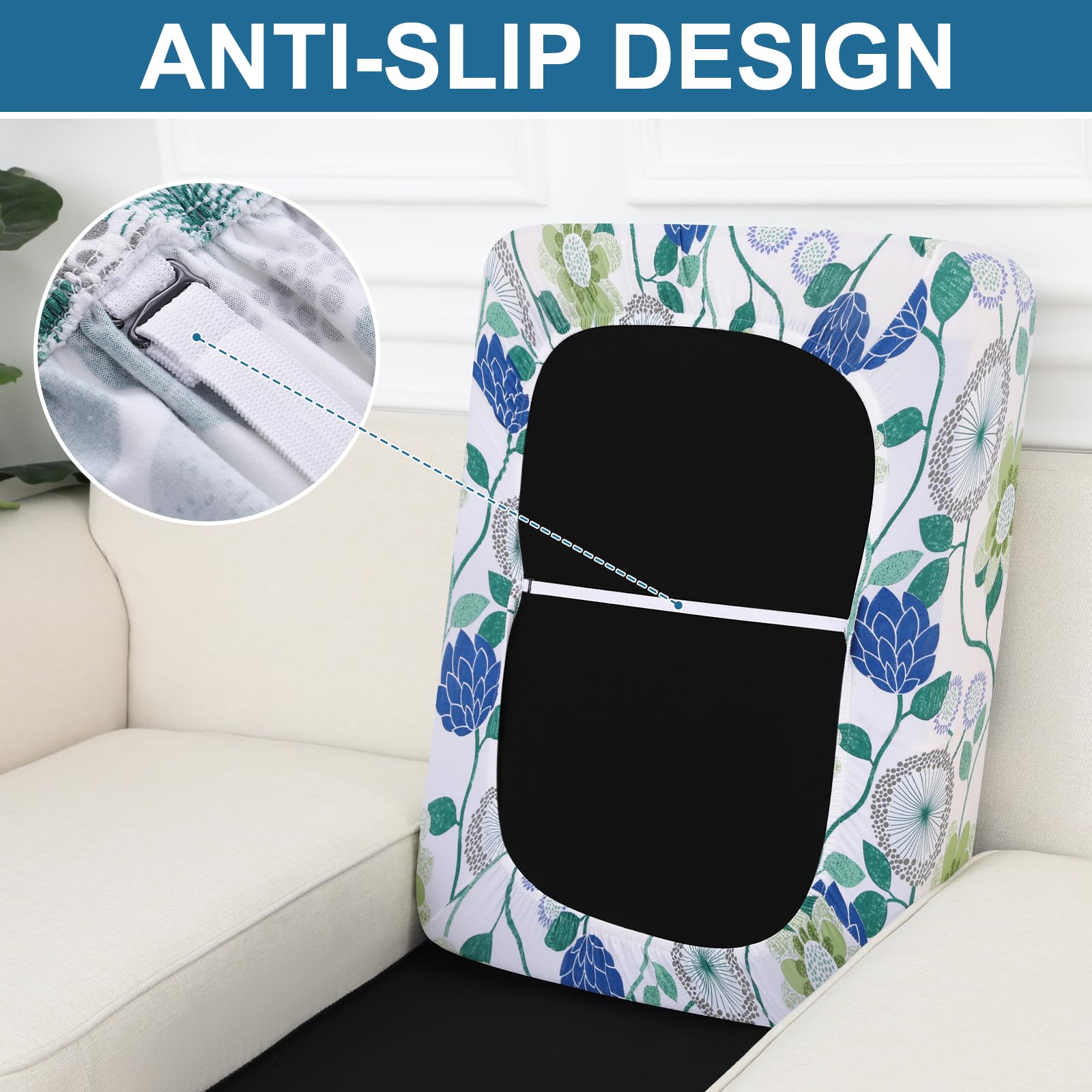Smiry Printed Couch Cushion Covers, Stretch Couch Covers for Sofa