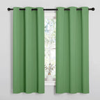 NICETOWN Froest Green Blackout Curtains 54 inches Length for Cafe, 2 Panels, 34" Wide, Thermal Insulated Decoration Drapes for Small Window