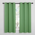NICETOWN Froest Green Blackout Curtains 54 inches Length for Cafe, 2 Panels, 34" Wide, Thermal Insulated Decoration Drapes for Small Window