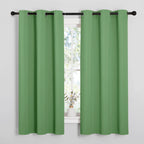 NICETOWN Froest Green Blackout Curtains 45 inches Length for Cafe, 2 Panels, 34" Wide, Thermal Insulated Decoration Drapes for Small Window