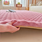 Pink Rabbit Plush Rug 5'x8', Fluffy Faux Fur Shaggy Area Rug for Nursery, Kids Room Decor, Soft Fuzzy Carpet for Living Room, Bedroom, Teen Girls Room