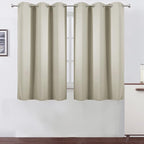 LEMOMO Light Beige Thermal Blackout Curtains/42 x 63 Inch/Set of 2 Panels Room Darkening Curtains for Bedroom