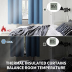 BGment Denim Blue Blackout Curtains for Bedroom 54 Inch Long - 2 Panels