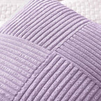 MIULEE Purple Decorative Throw Pillow Covers 18x18 Inch for Couch Bed Sofa Pack of 2 Lavender Boho Farmhouse Throw Pillows Soft Cross Corduroy Patchwork Textured Cushion Cases