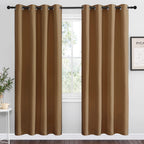 NICETOWN Cappuccino Blackout Curtains for Kitchen 55" w x 78" L 2 Panels