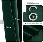 MIULEE Blackout Curtains for Bedroom 2 Panel 40 x 45 Inch Long Hunter Green