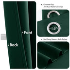 MIULEE Blackout Curtains for Bedroom 2 Panel 40 x 72 Inch Long Hunter Green