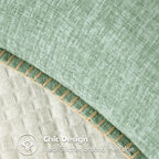 MIULEE Pack of 2 Couch Throw Pillow Covers 20x20 Inch Greyish Green Farmhouse Decorative Pillow Covers with Stitched Edge Soft Chenille Solid Dyed Spring Pillow Covers for Sofa Bed Living Room
