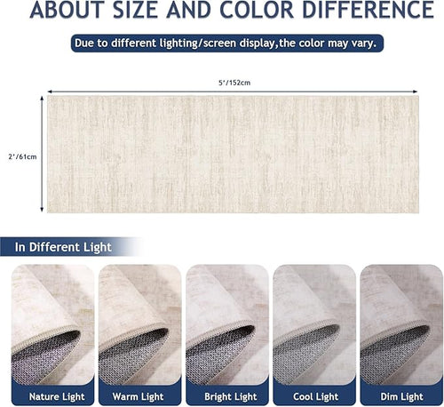 2x5 Washable Runner Rugs，Modern Abstract Rug Runner,Ultra-Thin Kitchen Runner Rug Non-Slip Backing Entryway Runners,Bathroom Carpet for Hallways,Bedroom，Laundry Room