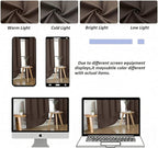 Simplebrand Ava Chocolate Short Blackout Curtains for Bedroom 54 Inches Long 2 Panels Set, Solid Thermal Insulated, Energy Saving Window Treatment Curtains Blackout Drapes, W40 x L54 Inch, Chocolate