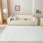 White Rabbit Plush Rug 5'x8', Fluffy Faux Fur Shaggy Area Rug for Nursery, Kids Room Decor, Soft Fuzzy Carpet for Living Room, Bedroom, Teen Girls Room