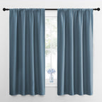 NICETOWN Window Curtains for Bedroom, Smoky Blue, 2 Panels, W42 x L48 -Inch, Home Decoration Thermal Insulated Rod Pocket Blackout Blinds & Drapes for Small Windows