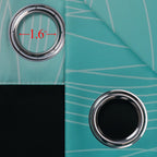 Navy Blue and Teal Gradient Blackout Curtains for Living Room 84 Inch Long