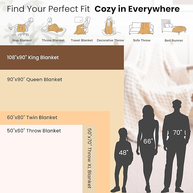 EXQ Home Fleece Blanket Queen Size for Bed or Couch - 3D Imitation Turtle Shell Jacquard Decorative Blankets - Cozy Soft Lightweight Fuzzy Flannel Blanket Suitable for All Seasons(90"×90",Beige)