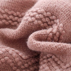 BOURINA Coral Pink Throw Blanket 60x80 Inch Knitted Soft Throw Sofa Blanket