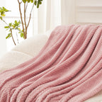 Exclusivo Mezcla Soft Waffle Fleece Bed Blanket Twin XL Size, Pink