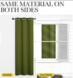 NICETOWN Olive Green Blackout Curtains 96 inches Length for Living Room, 2 Panels, 55" Wide, Thermal Insulated Long Drapes for Large Window