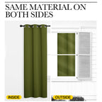 NICETOWN Olive Green Blackout Curtains 68 inches Length for Laundry Room, 2 Panels, 42" Wide, Thermal Insulated Decoration Drapes for Office Window