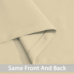 Yakamok Room Darkening Curtains 52x90 inch Length Beige-Living Room