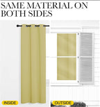 NICETOWN Window Curtain Panels, Thermal Insulated Solid Grommet Blackout Draperies/Drapes for Basement (Paler Yellow, 1 Pair, 29 by 45-inch)