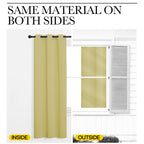 NICETOWN Kitchen Blackout Short Curtain Panels for Bedroom, Paler Yellow, 2 Panels, W42 x L45 -Inch, Thermal Insulated Grommet Top Blackout Draperies and Drapes