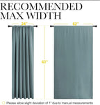 NICETOWN Greyish Blue Blackout Curtains Panels for Window, Thermal Insulated Rod Pocket Blackout Drapes/Draperies for Living Room (2 Panels, W62 x L63 inches)