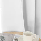 Joydeco Curtains 84 Inches Long 2 Panels Set, Thermal Insulated Long Curtains& Drapes 2 Burg, Room Darkening Drapes for Bedroom Living Room Window (Pure White, W52 x L84 Inch)