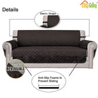 Easy-Going Oversized Chair Sofa Slipcover Reversible Sofa Cover Water Resistant Couch Cover Furniture Protector Cover with Elastic Straps for Pets Dog (Oversized Chair, Chocolate/Beige)