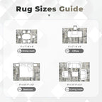 pmtsns Area Rugs 8x10 for Living Room: Washable Rug Modern Abstract Neutral Soft Non-Slip Low-Pile Indoor Large Carpet for Bedroom Dining Room Playroom Home Office (Black Grey Brown, 8'x10')