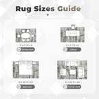 pmtsns Area Rugs 5x7 for Living Room: Washable Rug Modern Abstract Neutral Soft Non-Slip Low-Pile Indoor Carpet for Bedroom Dining Room Playroom Home Office (Black Grey Brown, 5'x7')