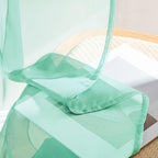MIULEE Aqua Sheer Curtains 84 Inches Long 4 Panels 42 x 84 Inches