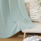 NICETOWN Rustic Linen 96 inch Long Curtains for Living Room, Grommet Privacy Added Thick Linen Weave with Light Filter Window Curtains & Drapes for Bedroom, Sage Green, W42 x L96, 2 Panels