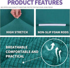 ZNSAYOTX Stretch Oversized Couch Cover Universal Sofa Covers for Living Room Dogs Pet Furniture Protector Spandex Extra Large Sofa Slipcovers with Anti Slip Foam Sticks (Peacock Teal, XL Sofa)