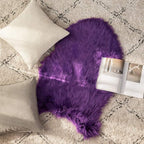 MIULEE Luxury Super Soft Fluffy Area Rug Faux Fur Sheepskin Rug Decorative Plush Shaggy Carpet for Bedside Sofa Floor Nursery 2 x 3 Feet, Purple