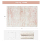Pink Washable Rugs 6x9 Area Rugs for Living Room,Bedroom,Nursery,Carpet