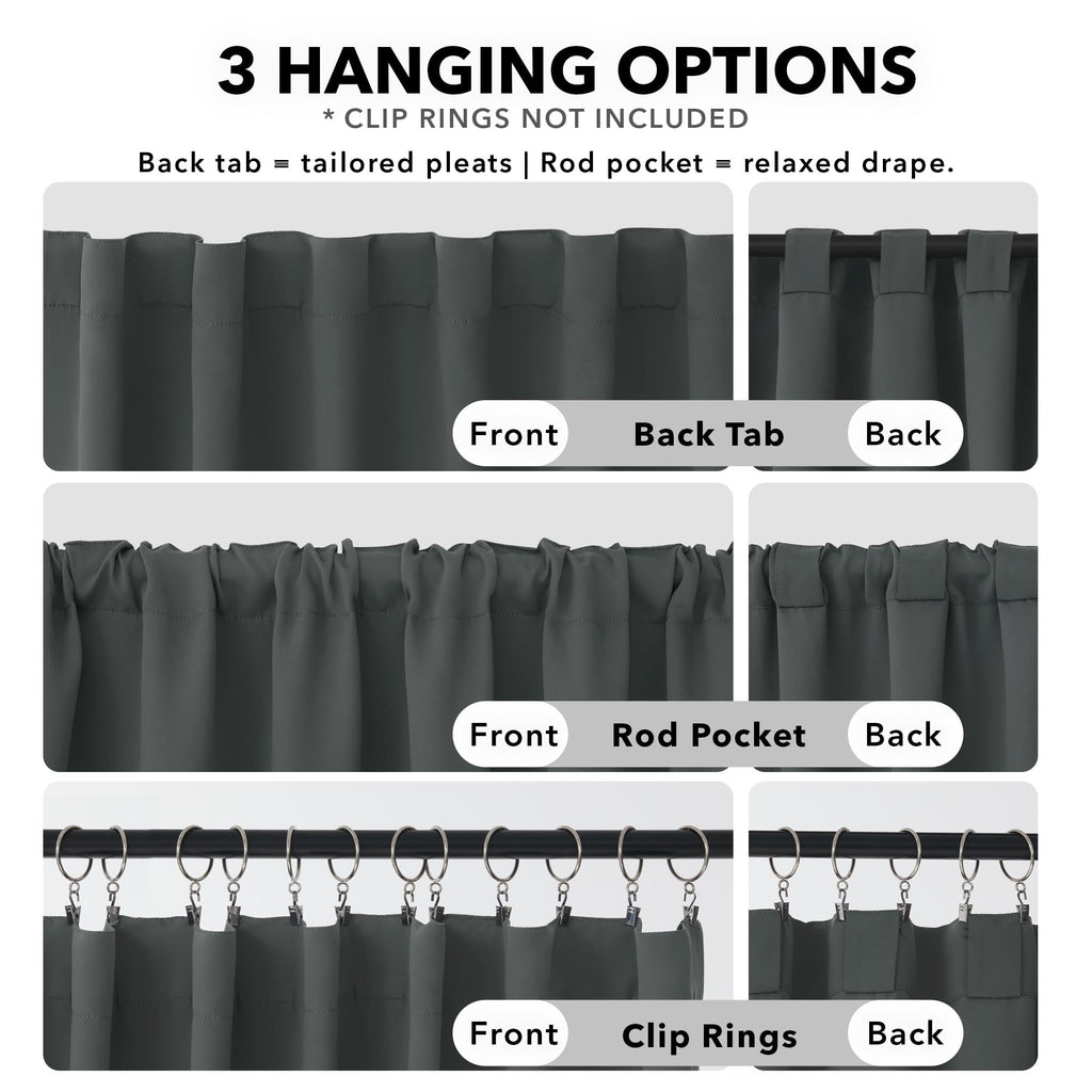 Deconovo Blackout Curtains for Bedroom 108 Inches Long