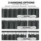 Deconovo Blackout Curtains for Bedroom 108 Inches Long