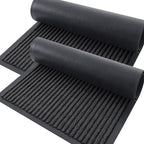 OLANLY Front Door Mat Indoor Outdoor Entrance, 2-Pack 71 x 47 Inch, Waterproof Heavy Duty Doormat, Fade Resistant, Low Profile, Easy Clean Patio Porch Welcome Floor Mats for Entry, Charcoal Grey