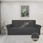 Easy-Going 100% Waterproof Couch Cover, Dual Waterproof Sofa Cover, Stretch Jacquard Sofa Slipcover, Leakproof Furniture Protector for Kids, Pets, Dog and Cat (Oversized Sofa, Dark Gray)