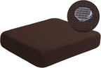 Water-Repellent Sofa Cushion Covers Jacquard High Stretch Fabric Furniture Protector for Living Room, Washable Sofa Seat Slipcover, 1 Seater (Chair Cushion, Chocolate)